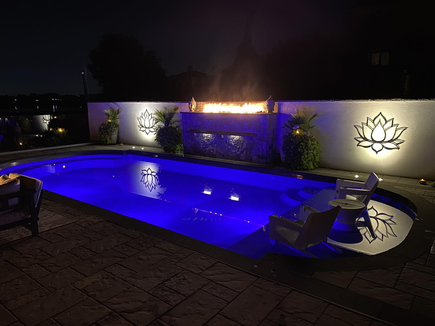 nightime-greater boston- pool-install