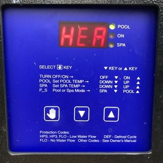 heat pump control panel