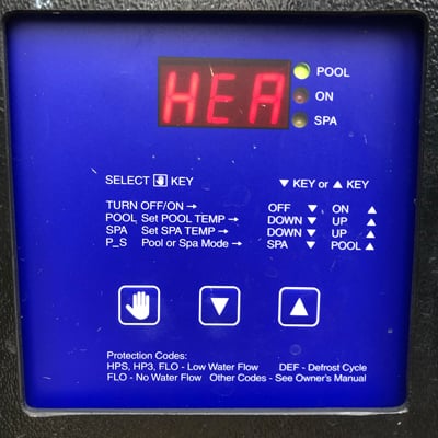 heat pump control panel