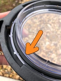 the O-ring inside the strainer pot lid
