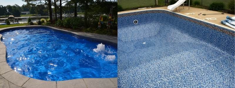 vinyl liner vs fiberglass swimming pools