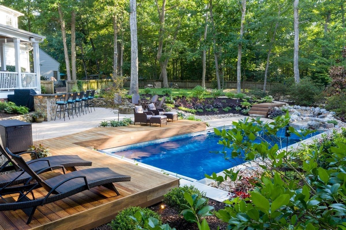 Riverpools fiberglass pool d32 series