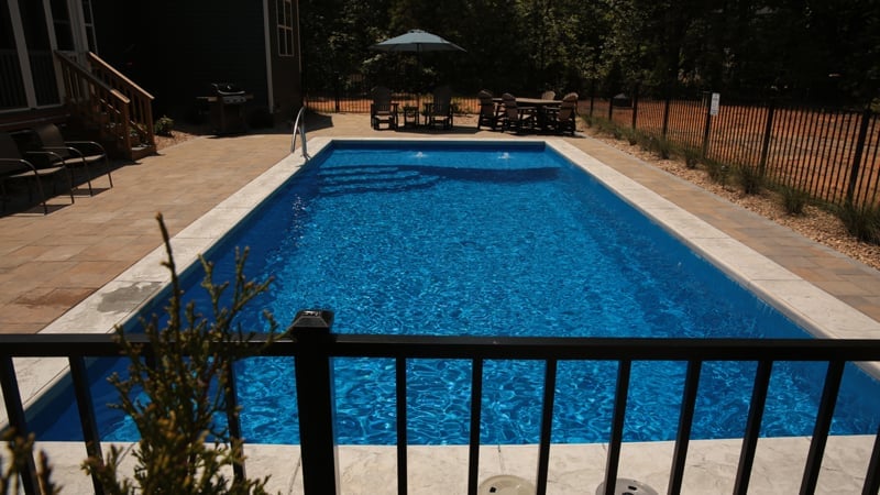 D36 pool in Maya Shimmer color