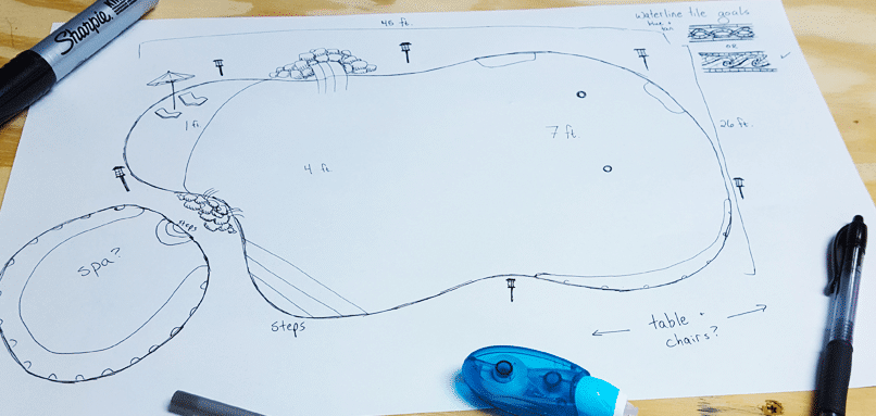 Concrete pool design plans